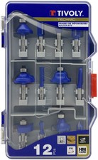 Tivoly • Coffret de 12 fraises de défonceuse de forme • lame carbure •