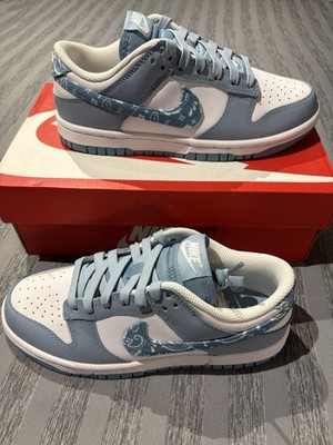 Nike Dunk Low White Worn blue-white Size 6 Woman Mens 4.5