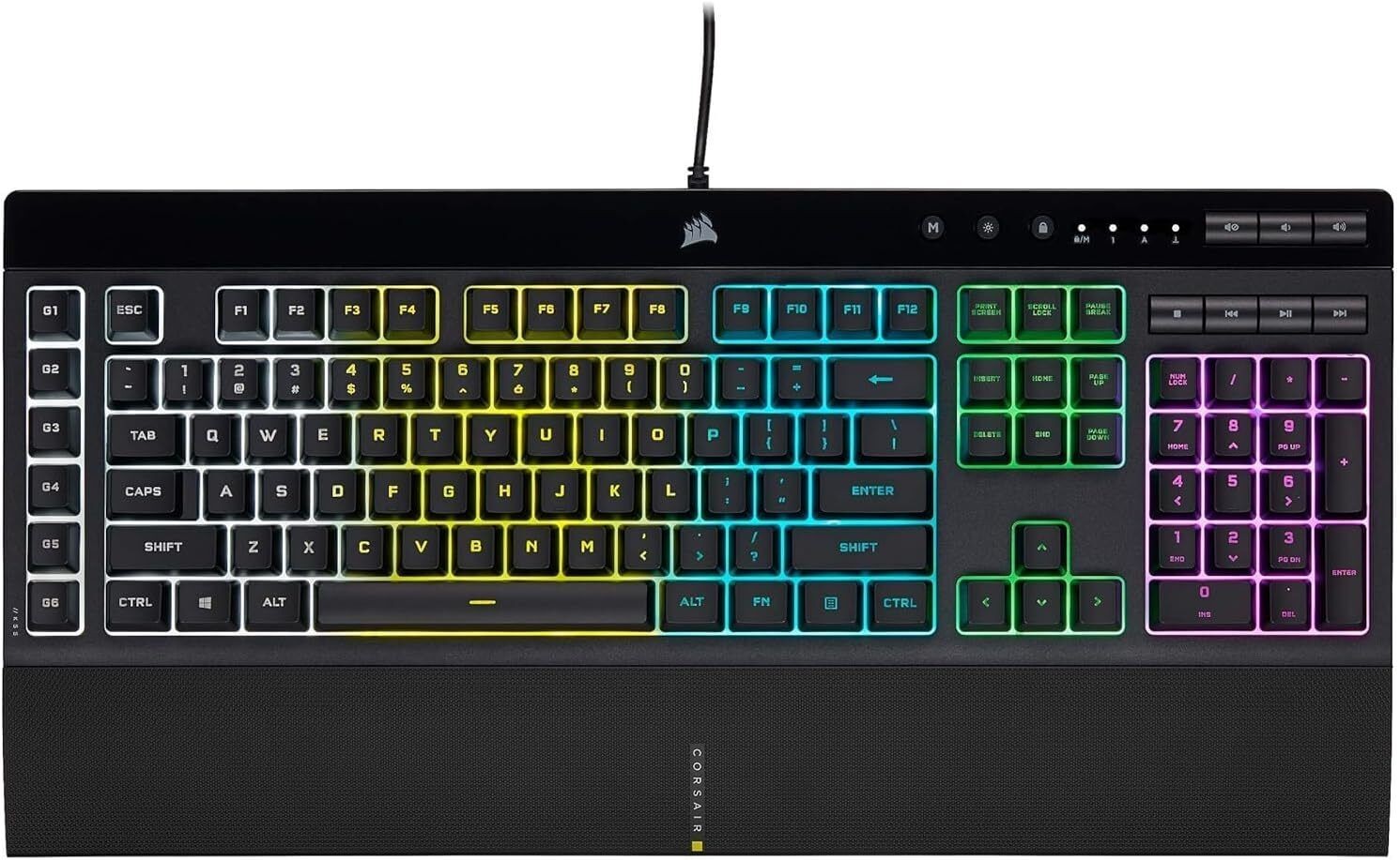 Corsair K55 RGB PRO Gaming Keyboard, No Palm Rest