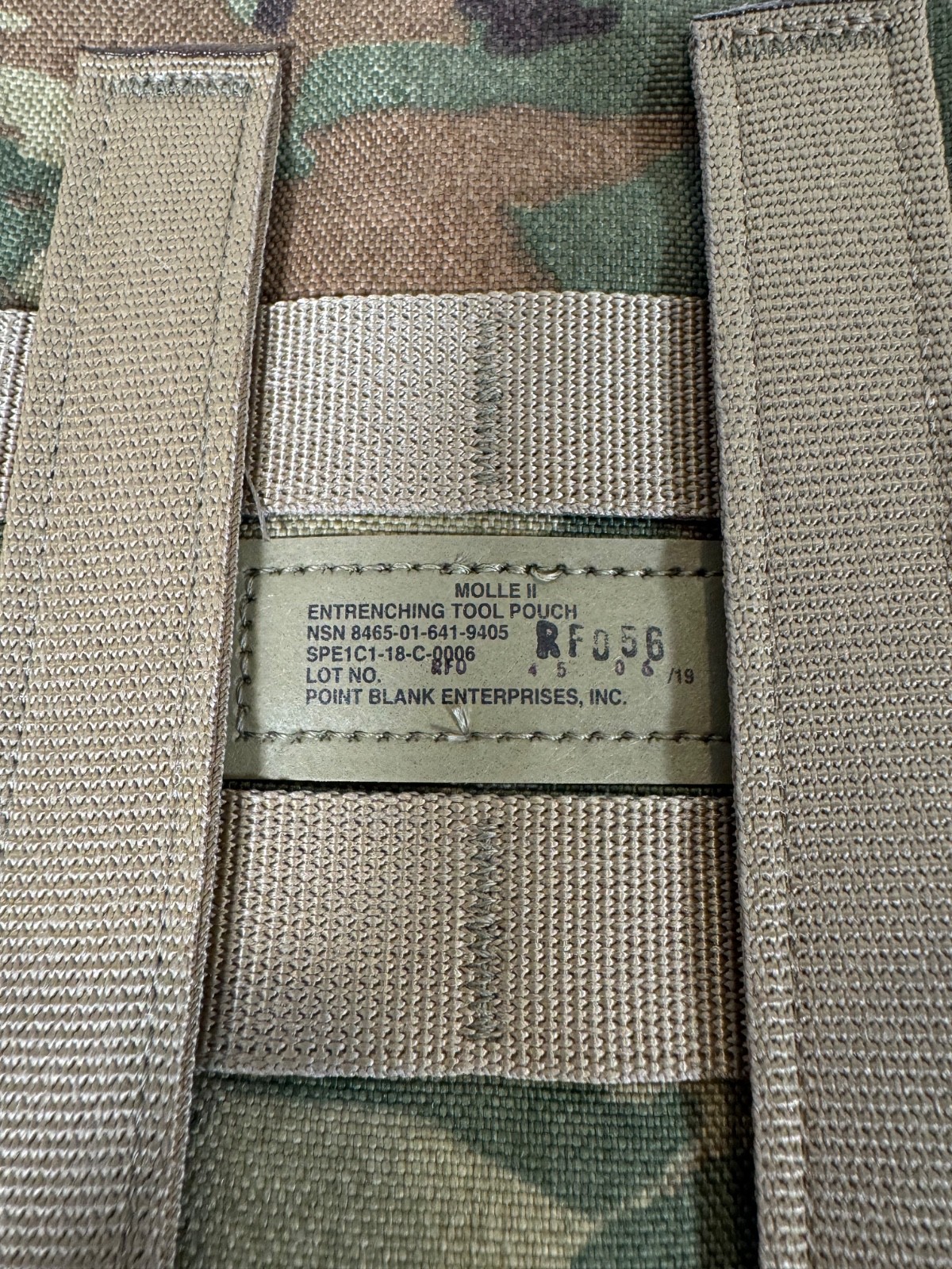 USGI Military Entrenching E-tool Trifold Shovel w/New Multicam Cover Pouch