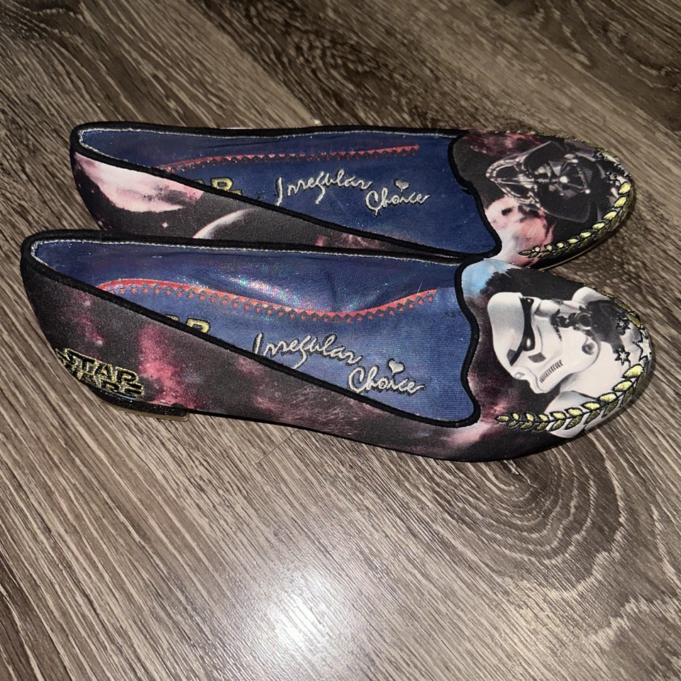 Disney Irregular Choice Star Wars Darth Vader  Luke Skywalker Women  Loafer Sz 8 - Image 3 of 4