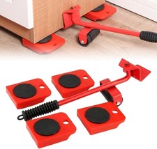 5Pcs Heavy Furniture Lifter Lifting Easy Moving Slider Mover Tool Set Removal US