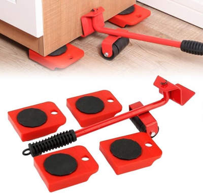 #ad 5Pcs Heavy Furniture Lifter Set Easy Moving Slider Mover Tool Kit $6.99