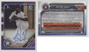 2019 Bowman Chrome Prospects Purple Refractor /250 Cristian Javier #CPA-CJ Auto