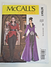 McCalls Costumes Patterns Jacket Coat Vampire M7641 A5 6 8 10 12 14 UNCUT