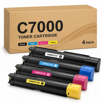 C7000 106R03757 4PK Toner Cartridge Compatible for VersaLink C7000DN C7000