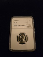 1958 Jefferson Nickel Proof, NGC PF-68