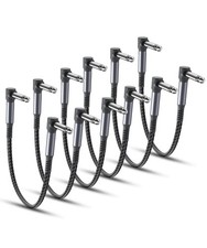 Guitar Patch Cables 6-Inch 6-Pack,6.35MM Effects Pedal Board Cord,Nylon Braid...