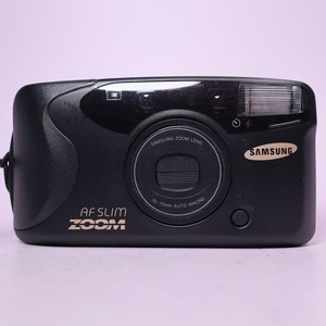 Samsung AF Slim Zoom 35mm Film Point And Shoot Camera Black Tested
