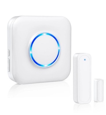 Door Chime Satisure Wireless Door Open Contact Sensor Alarm Chime with 600 Range