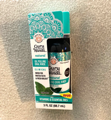 Guru Nanda Oral Pulling Rinse , Farmed Mint 3 oz. - EXP: 5/26