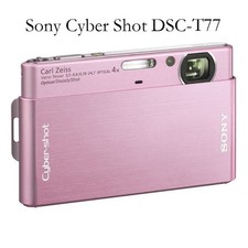 90 New SONY Cyber Shot DSC-T77 Digital Camera W/SD Card Charger Fully Tested