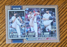 AL Wins Leaders -2026 Topps Gold #/2026 No.130 -Max Fried, Crochet, Carlos Rodon