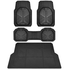 Car Pass Heavy Duty Rubber Car Floor Mats With Cargo Liner Universal Fit Black Car Pass Heavy Duty Rubber Car Floor Mats With Cargo Liner Universal Fit Black