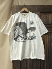 Vintage 90s Bald Eagle Colorado Division Of Wildlife Oneita Power-T T-shirt XL