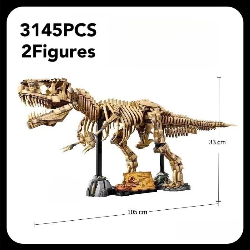 3145pcs T Rex Dinosaur Fossil 100cm Building Blocks Statue Display Toy Gift Set - Image 4 of 4