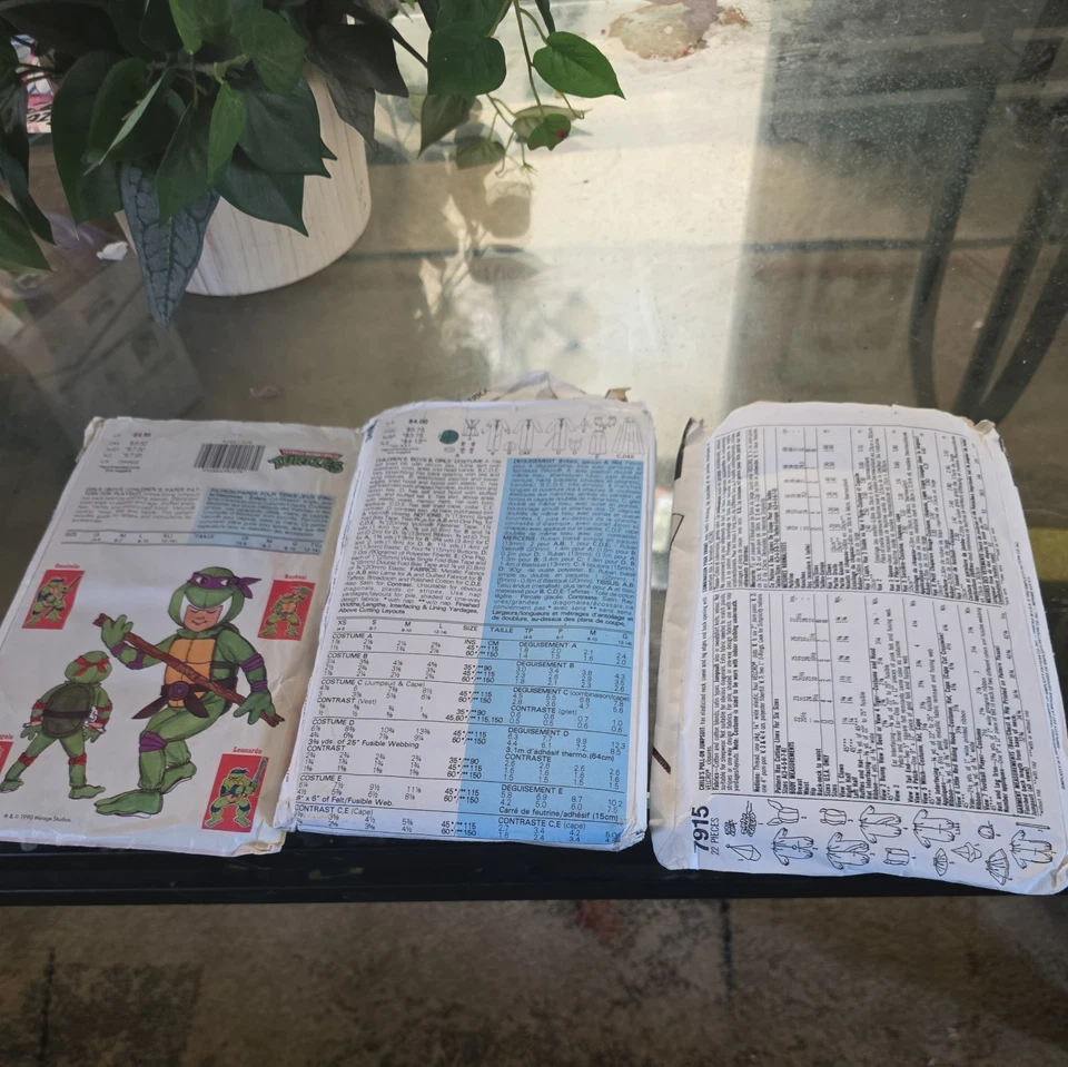  VINTAGE!!! Costume Sewing Patterns~ Kids, Adults~ TMNT, Poodle Skirt,  - Image 3 of 3