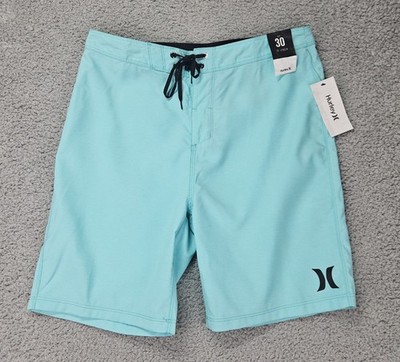 Hurley Board Shorts Mens 30 Turquoise Swim Surf Beach NWT $40