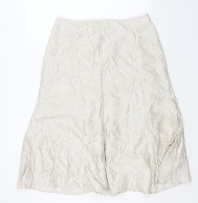 NASC Damen beige geometrisches Polyester Swing Rock Größe 16 Reißverschluss