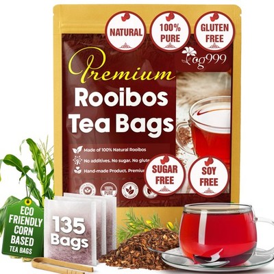 , 135 Premium Red Rooibos Tea Bags, 100% Natural & Pure from Rooibos Tea Leav...