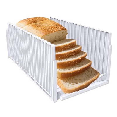 Bread Slicer for Homemade Breads , Adjustable Thickness Slicing Guide , Folda...