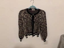 Baum und Pferdgarten cheetah cardigan with pearl style buttons