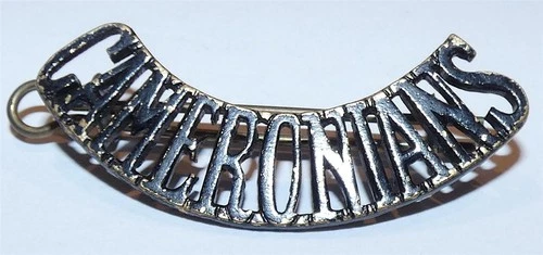 WW1 Cameronians Scottish Rifles Shoulder Title Badge Original   201