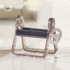 Stainless Steel Toothpaste Squeezer and Bathroom Dispenser Rack
