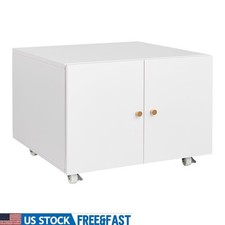 Metal Garage Storage Cabinet Adjustable Shelves Wheels Heavy Duty Organizer New