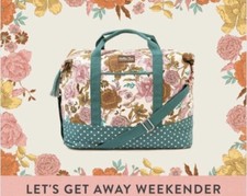 Nwt In Bag Matilda Jane Let’s Get Away Weekender Bag Golden Floral Sold Out