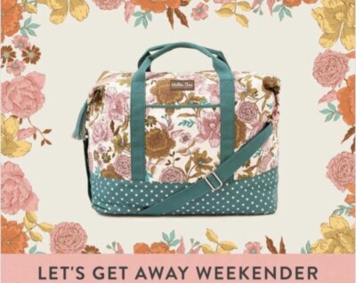 NWT in Bag Matilda Jane Let s Get Away Weekender Bag Golden Floral SOLD OUT
