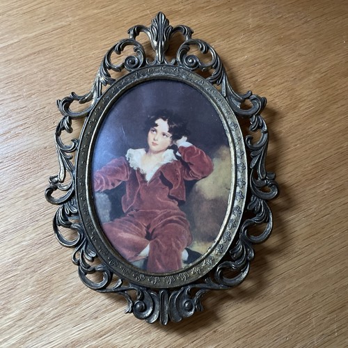 Thomas Lawrence print - Red Boy Master Lambton - Intricate Italian Metal Frame