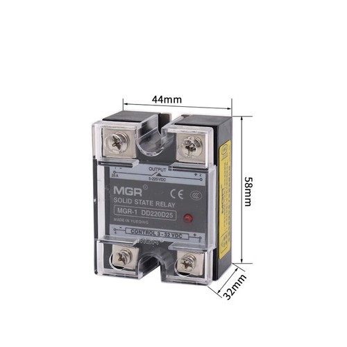 MGR Solid State Relay Module 10/20/25/40/50/60/80/100A | 3-32VDC to 5-220VDC - Picture 2 of 6