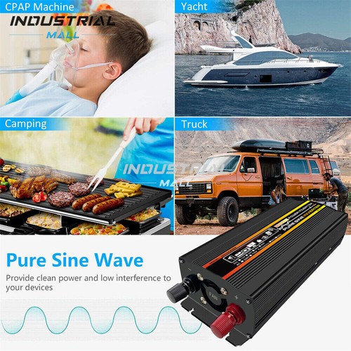 8000W Pure Sine Wave Inverter DC12V To AC 220V Transformer Power Converter LOT - Picture 12 of 18