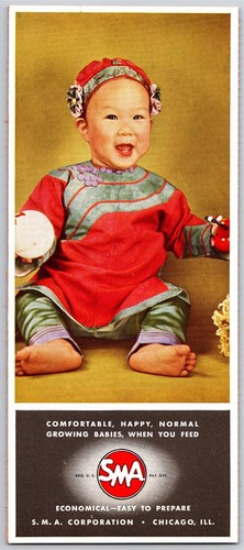 Chicago Tintenlöscher SMA Corp. Babynahrung um 1940 Happy Baby buntes Outfit - Bild 1 von 2