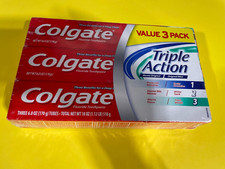 Colgate Triple Action Toothpaste, Whitening and Cavity Protection 6 Oz. 3 Pack