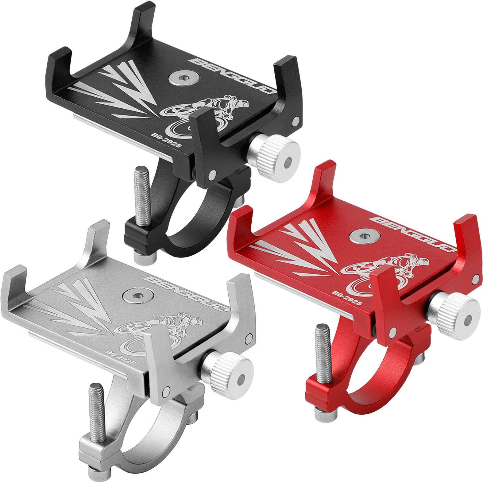 Aluminum Alloy Motorcycle Bike Bicycle GPS Cell Phone Holder Handlebar Mount