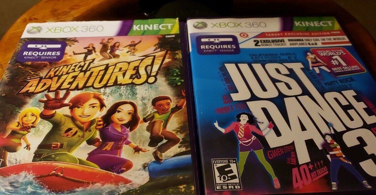 Jogos Microsoft Kinect XBOX 360 Kinect Adventures & Just Dance 3) Frete  Grátis