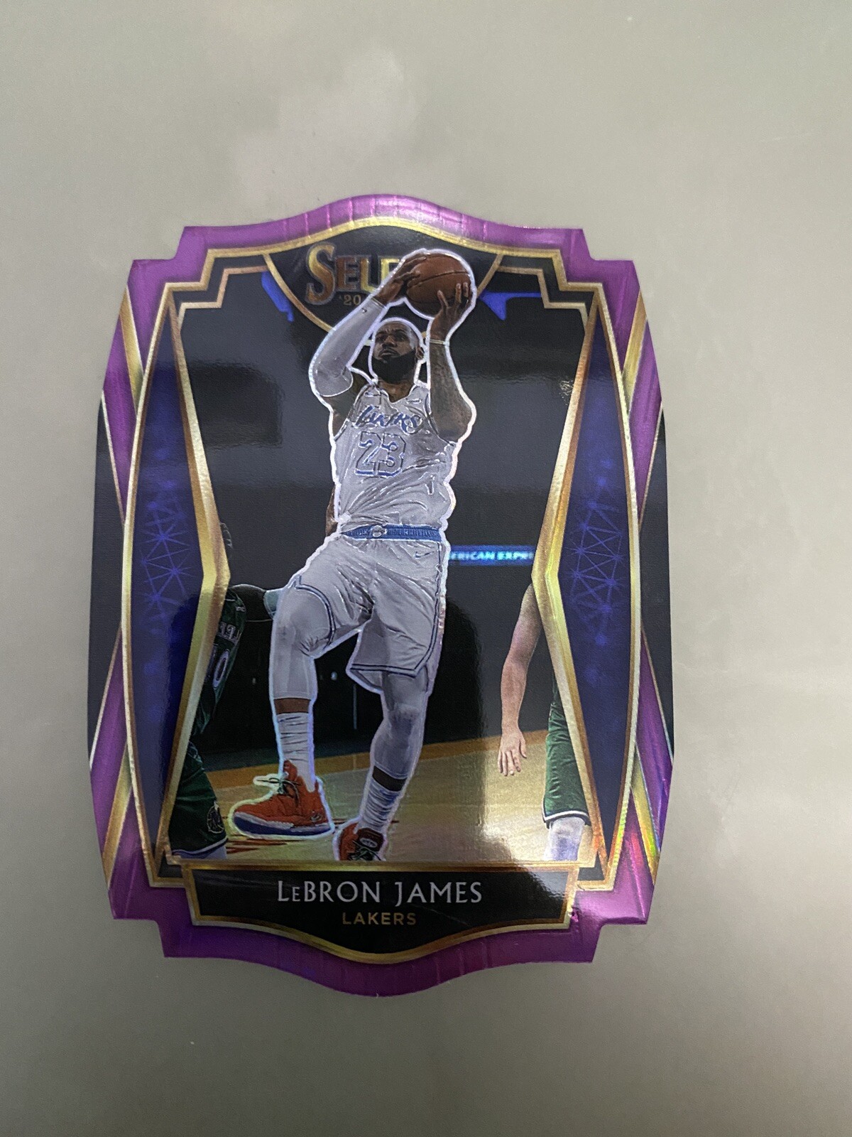 2020-21 Panini Select LeBron James /99 Premier Level Purple Die-Cut Prizm