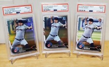 2016 Bowman Chrome Shane Bieber PSA 9 Refractor, chrome, and base lot