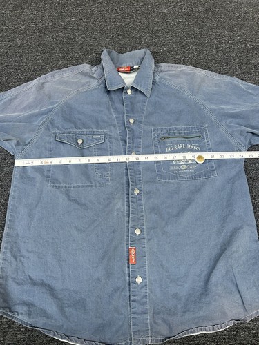 Jag Vintage Long Sleeve Denim Button Up Shirt Men's Size L - Picture 9 of 12
