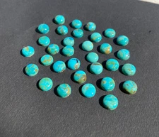 [WHOLESALE] BLUE MOHAVE TURQUOISE CABOCHON ROUND SHAPE LOOSE GEMSTONE