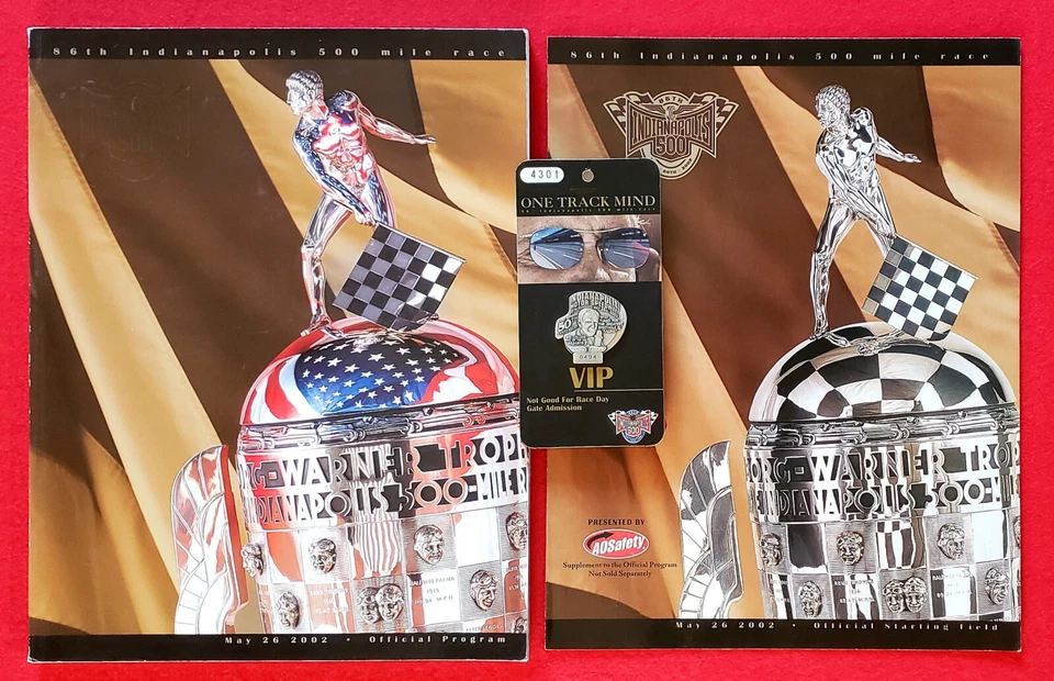 2002 Indy 500 SILVER Badge #0494 - SID COLLINS - VIP CARD Program/Starting Field - Image 4 of 4