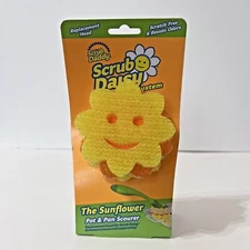Scrub Daddy Scrub Daisy Dishwand System Sunflower Replacement Head Pot Pan Scour