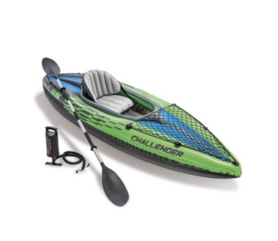 INTEX Kajak Challenger K1 Boot Set Schlauchboot Paddel Pumpe 274x76x33 cm 68305