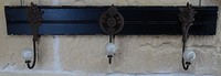 Garderobe Wandgarderobe Hakenleiste Wandhaken Haken Gusseisen Vintage 13.737.02