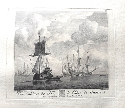 18.Jh. MARINESZENE MIT GROSSEM SCHIFF, nach WILLEM VAN DE VELDE I, von REMI DELVAUX