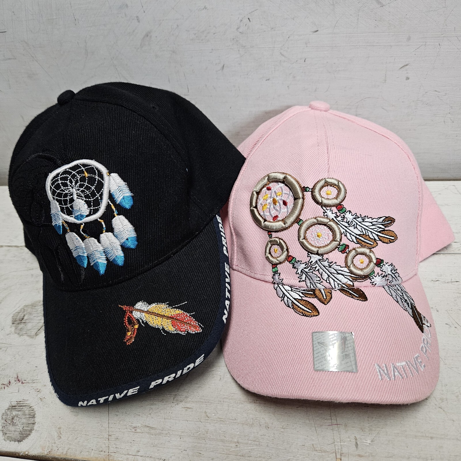 2 Native Pride Embroidered Strapback Hats Indigen… - image 1