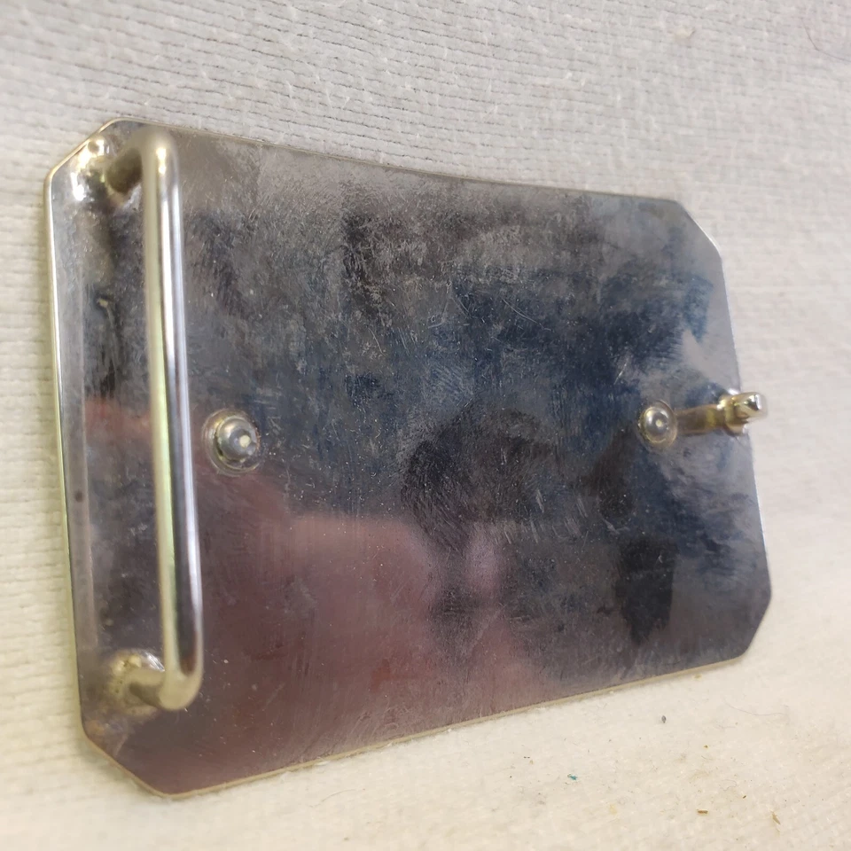 ☆Traditional Vintage Native American Navajo Designed Belt Buckle w/ Stone Inlays - Image 4 of 4