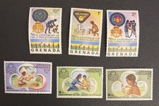 Grenada and Grenada-Grenadines Girl Guide stamps. SC #s 724-726 & #s 161-163.
